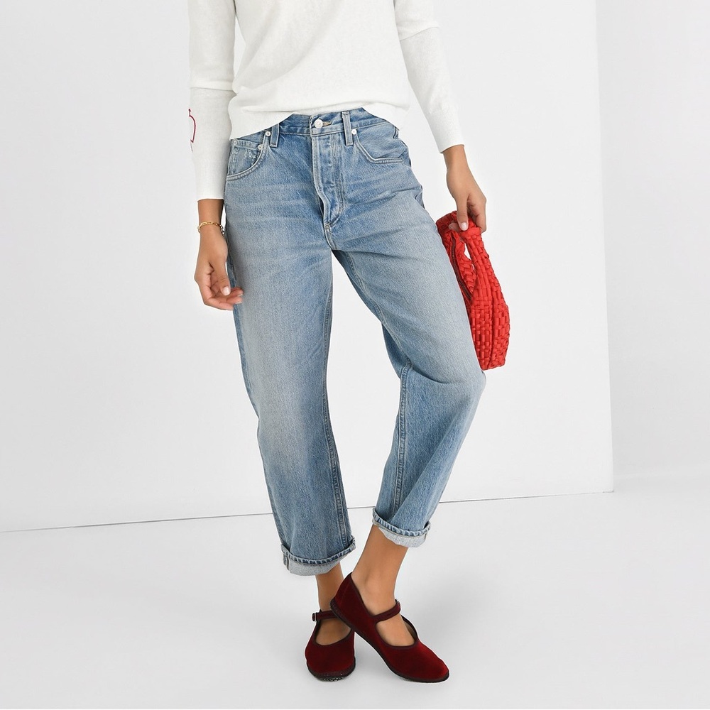 Citizens Of Humanity Dahlia baby roll jeans in Ribbon wash, size 27